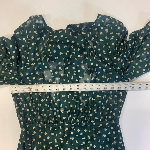 Tularosa Women's Ziggy Hunter Green Floral Midi‎ Dress Size M NWT - Picture 14 of 16